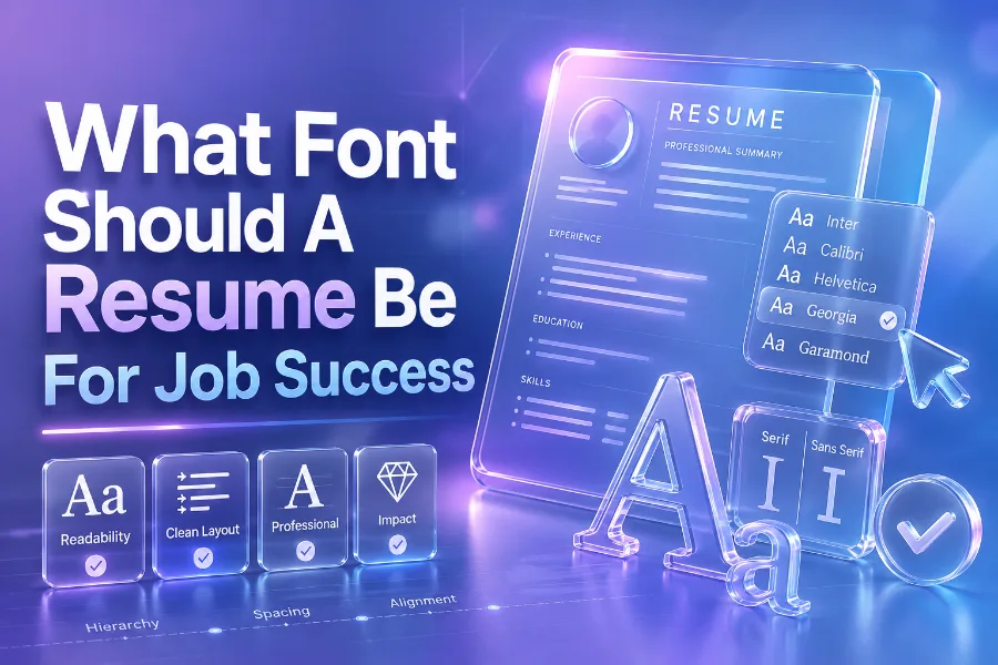 What Font Should A Resume Be For Job Success